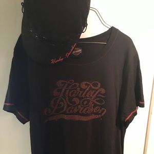 Harley Davidson tee & hat